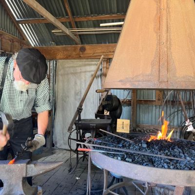 Blacksmith demonstration in the farm shop (1)